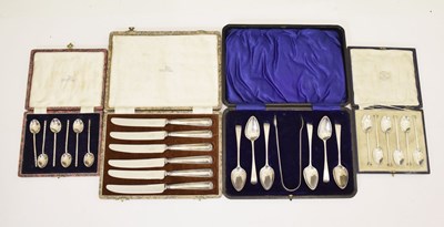 Lot 197 - Four cased sets of flatware