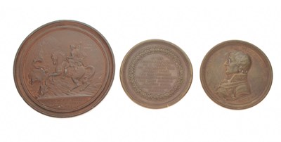 Lot 281 - 19th century Duke of Wellington commemorative box, together with a Napoleon Medallion