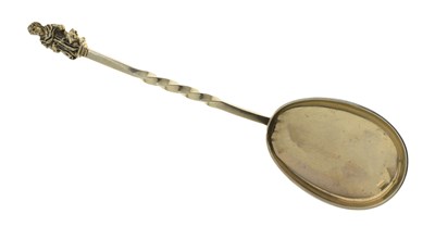 Lot 111 - Continental white-metal seal top spoon