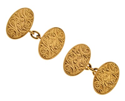 Lot 89 - 9ct gold cufflinks