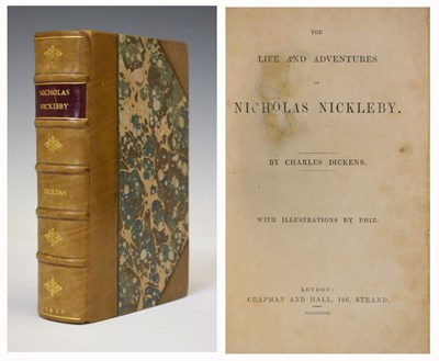 Lot 324 - Dickens, Charles - Nicholas Nickleby - First edition, leather-bound