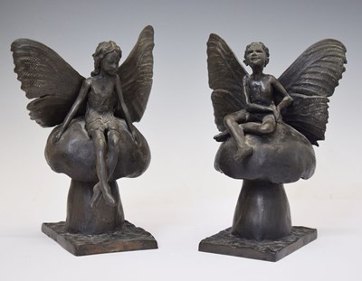 Lot 317 - Two limited edition bronzed resin figures