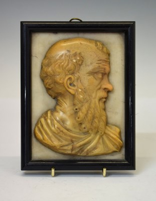 Lot 178 - 19th century Italian 'Grand Tour' sienna marble portrait relief