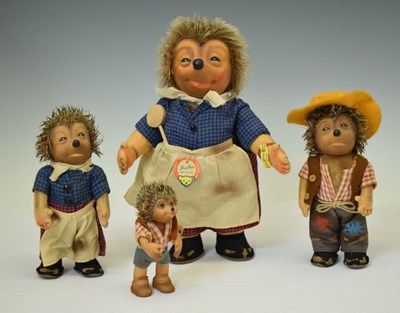 Lot 440 - Steiff - Family of four hedgehogs