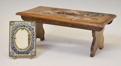 Lot 287 - Early 20th century miniature micromosaic easel picture frame