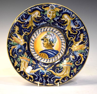 Lot 333 - Italian maiolica portrait plate