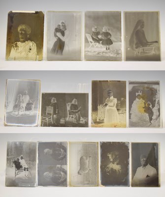 Lot 288 - Collection of thirteen Victorian photographic glass plates