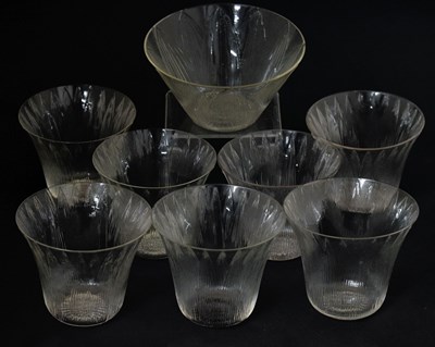 Lot 264 - René Lalique (1860-1945) - Group of 'Lotus' pattern tableware