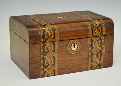 Lot 323 - Late Victorian marquetry sewing box