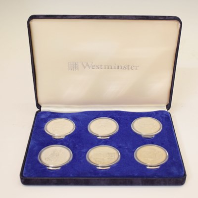 Lot 235 - Six Westminster Mint '100 Years of Peter Rabbit' commemorative silver crowns