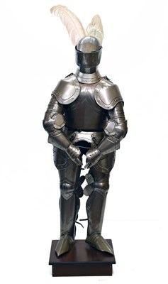 Lot 170 - Reproduction medieval-style mild steel suit of armour