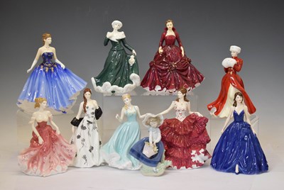 Lot 493 - Mixed group of porcelain Crinoline ladies