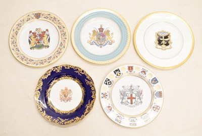 Lot 479 - Collection of armorial and other porcelain plates, etc