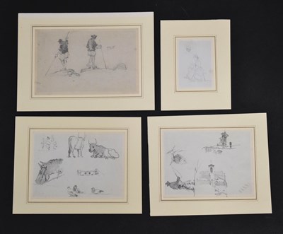 Lot 619 - William Evans of Bristol (British, 1809-1858) - A group of four pencil drawings