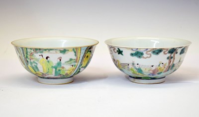 Lot 526 - Pair of Chinese Famille Verte porcelain bowls