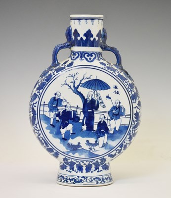 Lot 512 - Reproduction blue and white moon flask