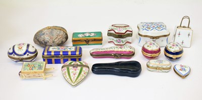 Lot 507 - Group of Limoges porcelain boxes