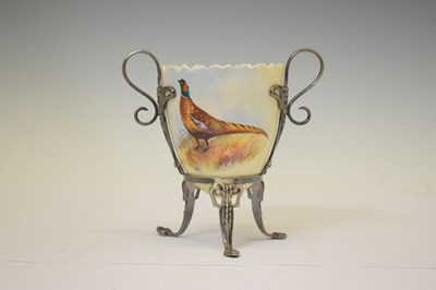 Lot 498 - Locke & Co painted pheasant vase