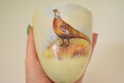 Lot 498 - Locke & Co painted pheasant vase