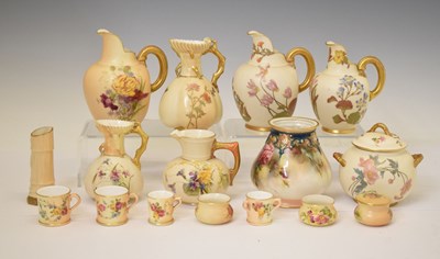 Lot 500 - Large group of Royal Worcester blush ivory