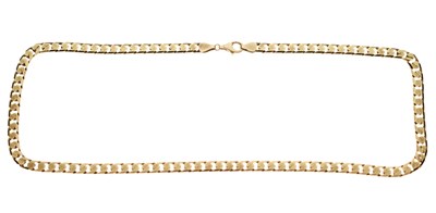 Lot 65 - 9ct gold flat curb link necklace