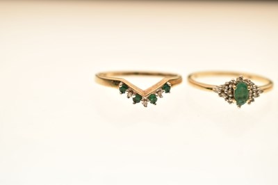Lot 27 - Three 9ct gold QVC rings