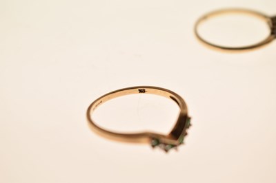 Lot 27 - Three 9ct gold QVC rings