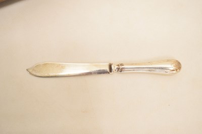 Lot 349 - Mappin & Webb c.1940s oak-cased canteen of silver-plated cutlery