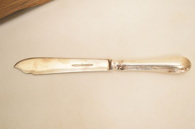 Lot 349 - Mappin & Webb c.1940s oak-cased canteen of silver-plated cutlery