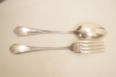 Lot 349 - Mappin & Webb c.1940s oak-cased canteen of silver-plated cutlery