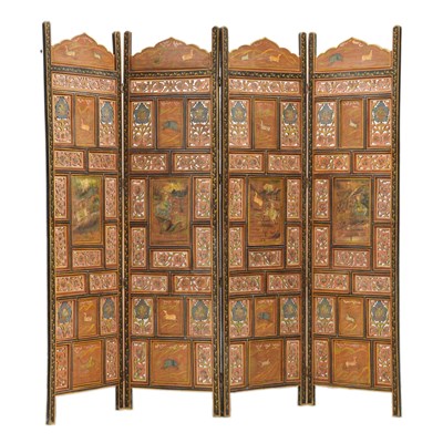 Lot 315 - Indian four-fold screen