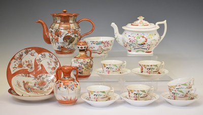 Lot 473 - Hilditch and Japanese Imari satsuma part tea service