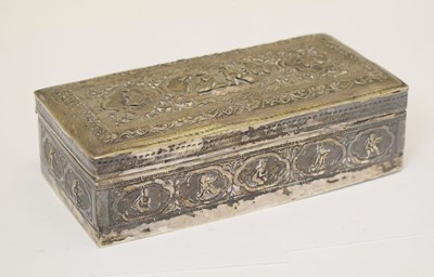 Lot 206 - Indian white metal table top box