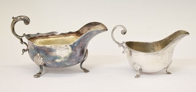 Lot 203 - Two silver sauce boats