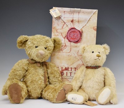 Lot 445 - Limited edition Robin Rive 'Philpott' bear, 4/200 and Russ Berrie teddy bear