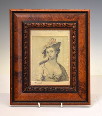 Lot 533 - English School, early 19th century - Watercolour - Portrait of a lady