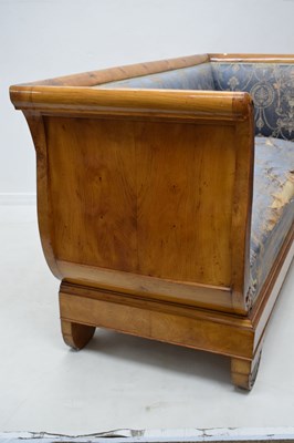 Lot 476 - 19th century Biedermeier ash-veneered settee or sofa