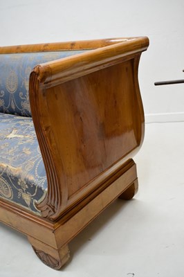 Lot 476 - 19th century Biedermeier ash-veneered settee or sofa