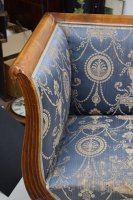 Lot 476 - 19th century Biedermeier ash-veneered settee or sofa