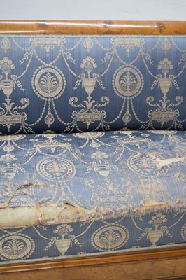 Lot 476 - 19th century Biedermeier ash-veneered settee or sofa
