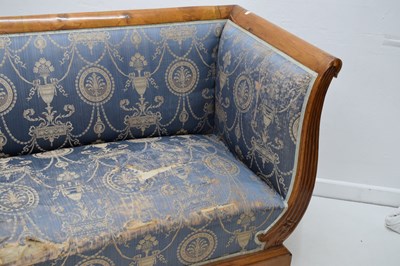 Lot 476 - 19th century Biedermeier ash-veneered settee or sofa