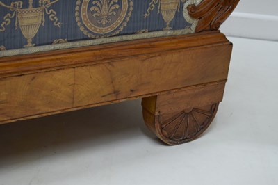 Lot 476 - 19th century Biedermeier ash-veneered settee or sofa