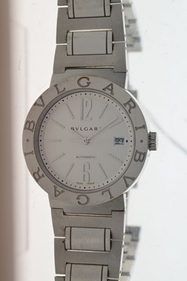 Lot 74 - Bulgari – Gentleman’s automatic stainless steel bracelet watch, ref.101369