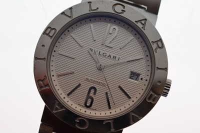 Lot 74 - Bulgari – Gentleman’s automatic stainless steel bracelet watch, ref.101369