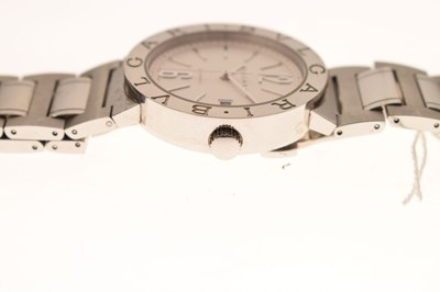 Lot 74 - Bulgari – Gentleman’s automatic stainless steel bracelet watch, ref.101369