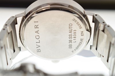 Lot 74 - Bulgari – Gentleman’s automatic stainless steel bracelet watch, ref.101369