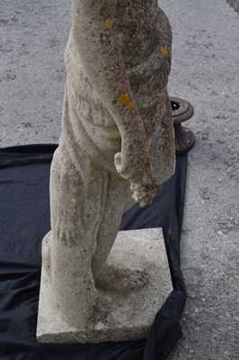 Lot 526 - Large reconstituted weathered garden statue of Bacchus