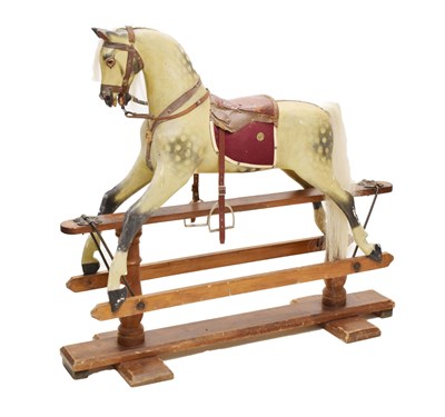 Lot 448 - Attributed to Ayres - Children's painted wooden rocking horse