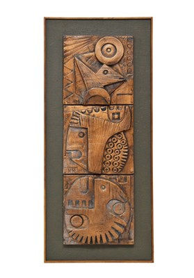 Lot 439 - Ron Hitchins, (1926-2019) - Modernist relief panel