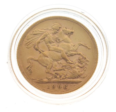 Lot 217 - Edward VII gold sovereign, 1906